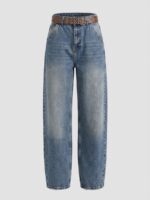 Baggy Fit Yüksek Bel Kadın Jean - Görsel 2