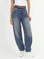 Baggy Fit Yüksek Bel Kadın Jean