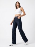 Lacivert Loosefit Jean - Kadın - Görsel 2