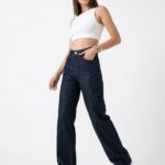 Lacivert Loosefit Jean - Kadın